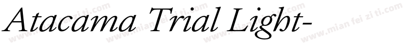 Atacama Trial Light字体转换